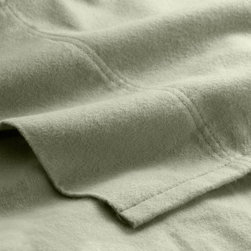 Ensemble de draps 100% flanelle de coton, Ensemble de draps double / double avec 2 taies d'o, ISE