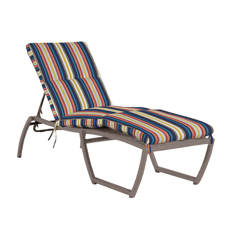 Skye 80.5" Long Reclining Single Chaise with Cushions, Oyster, Rollo Lace InsideOut® Linen, Welt
