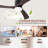 42" Solid Wood Ceiling Fan With Light-Flush Mount, Dc Motor (Dark Purple Walnut)-582839433-582839434
