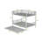 Full Over Full Metal Bunk Bed With Twin Trundle, Ladder And Guardrails-1210731548