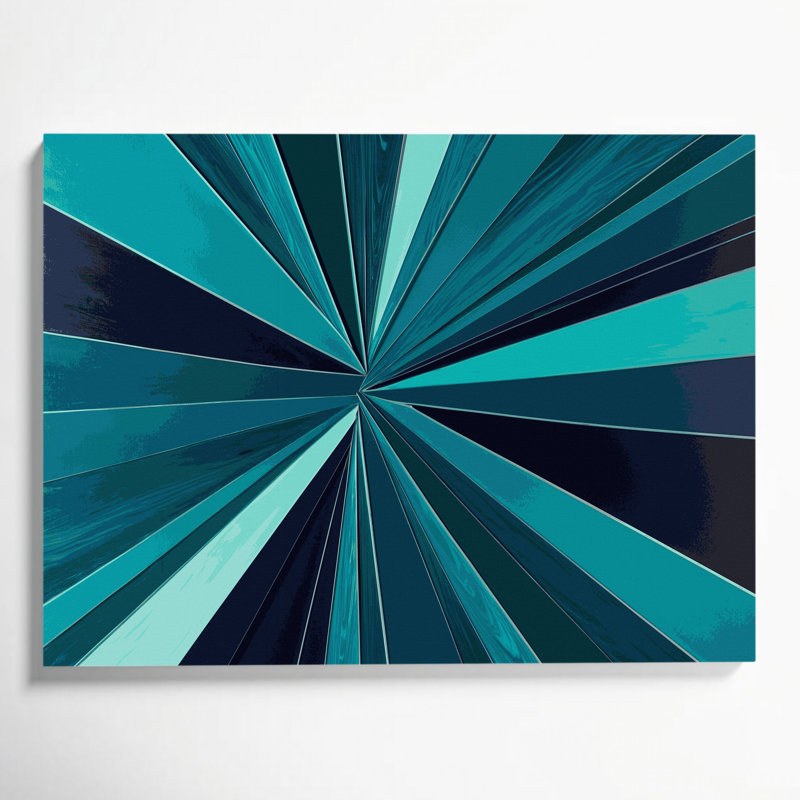 Art mural rigide sur toile bleue