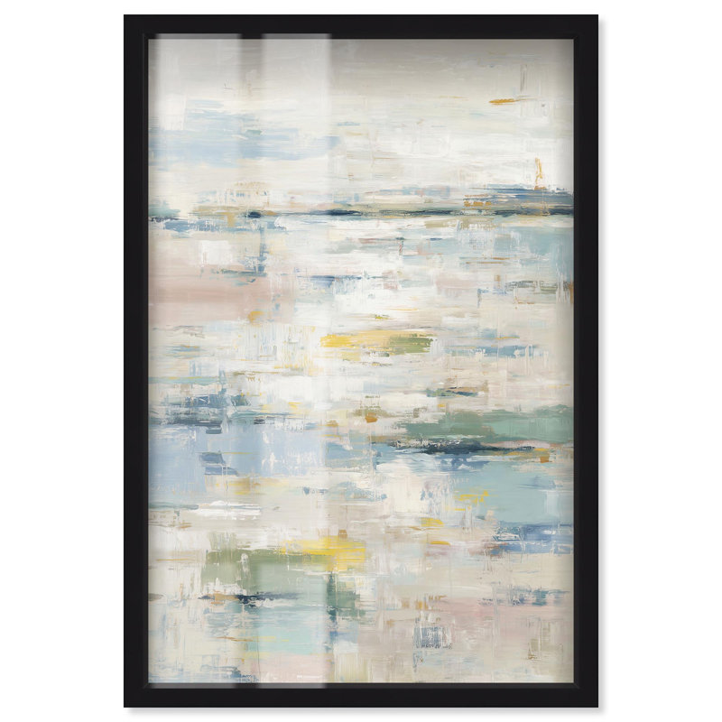 Décoration murale de salle de bain Tranquil Harbor II par Art Remedy, cadre noir, 24 x 36, H 37 po x l 25 po, Cadre noir