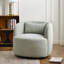 Fauteuil pivotant rembourré en lin avec repose-pieds-1350640581
