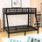 Twin-Over-Full Metal Bunk Bed With Ladders And Guardrails-1860602274-1860602284