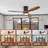 52 Inch Reversible Ceiling Fan Dimmable Light With Remote 6 Speed Silent Dc Motor Memory Function