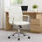 Kenny Commercial Grade Chair With Chrome Arms And Metal Base, White PU Vinyl-118318958