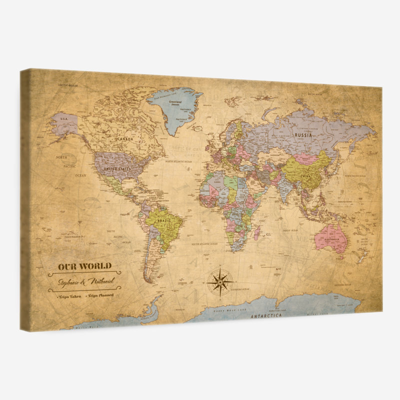 Pin's personnalisé World Amandalyn, H 34 po x l 51 po, Oui