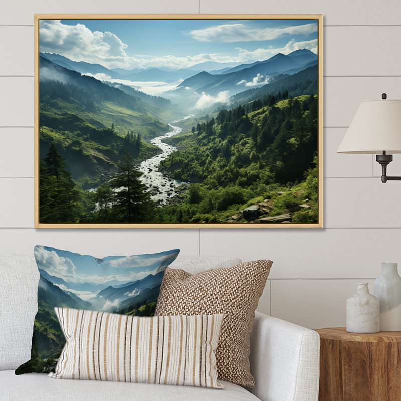 États-Unis, Great Smoky Mountains Landscape I - États-Unis, art mural encadré, H 34 po x l 44 po x P 1,5 po