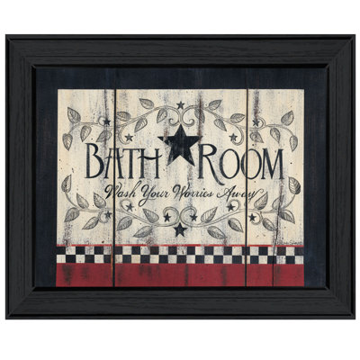 Bathroom Framed Wall Art, Bathroom Wall Décor Framed Print by Linda Spivey