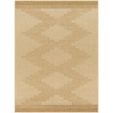Jemichael Geometric Machine Woven Polypropylene Area Rug in Beige/Orange