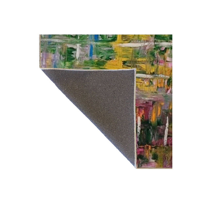 Tapis tissé de couleur pastel lavable à la machine, Sous-tapis rectangulaire 2 pi 4 po x 3 pi 11 po