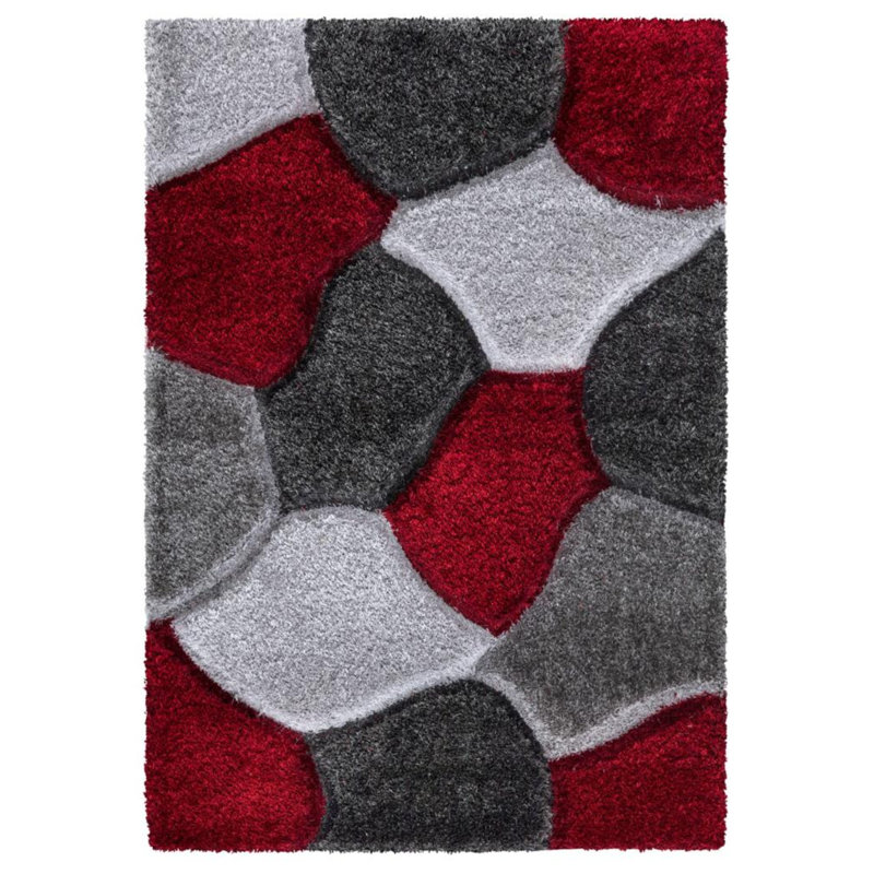 Aben Geometric Shag Indoor / Outdoor Area Rug, Rectangle 80 x 150cm