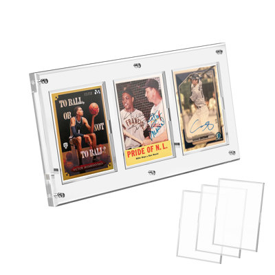 Cadre de présentation de cartes à collectionner en acrylique, étui à cartes magnétiques avec support et boîtier intérieur 35PT, cadre de protection UV
