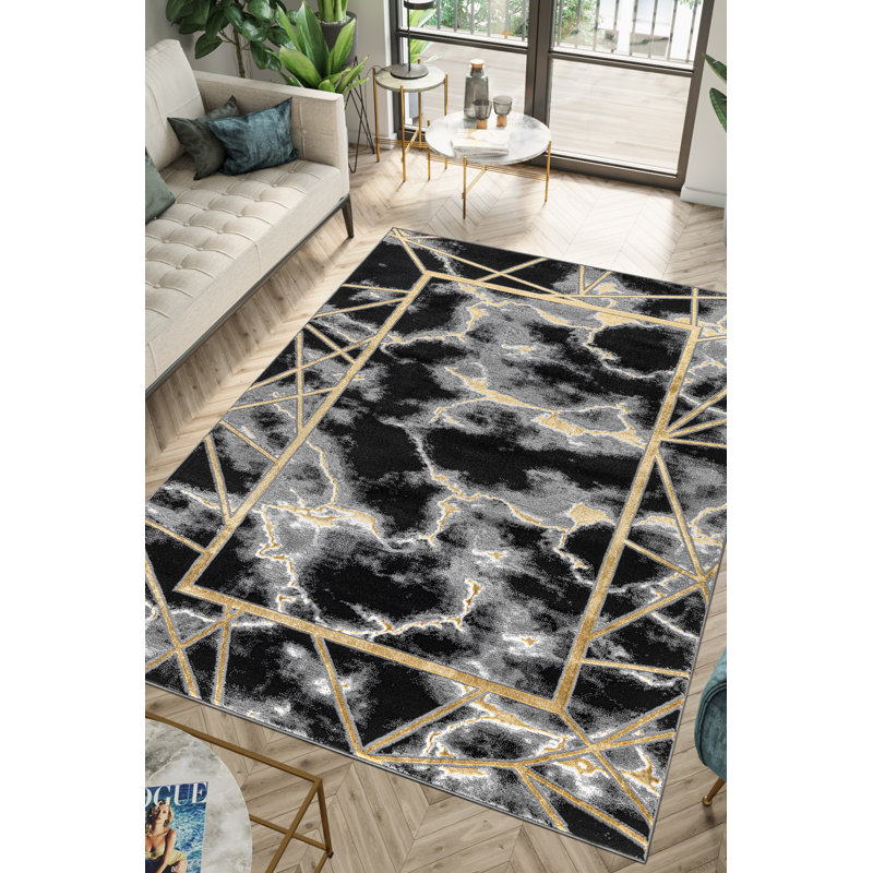 Abstract Area Rug, Rectangle 60 x 220 cm