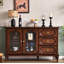 Buffet Mid-Century en bois d'hévéa