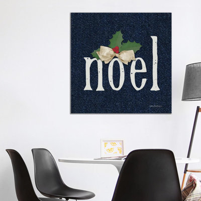Noel 1 Piece Wrapped Canvas Wall Art