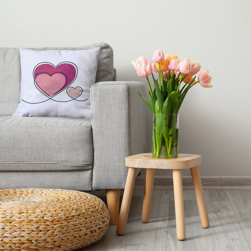 Reversible Throw Pillow, 26"H x 26"W, Square