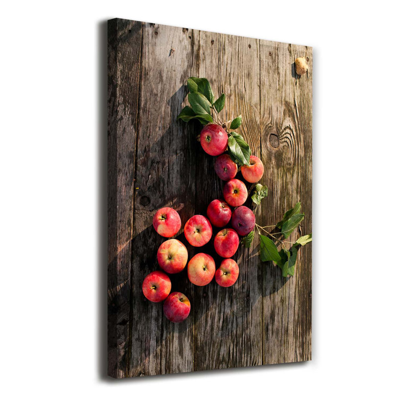 Apples On The Table - Wrapped Canvas Print