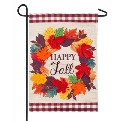 Double Sided 18 in. H x 12.5 in. W Linen Garden flag