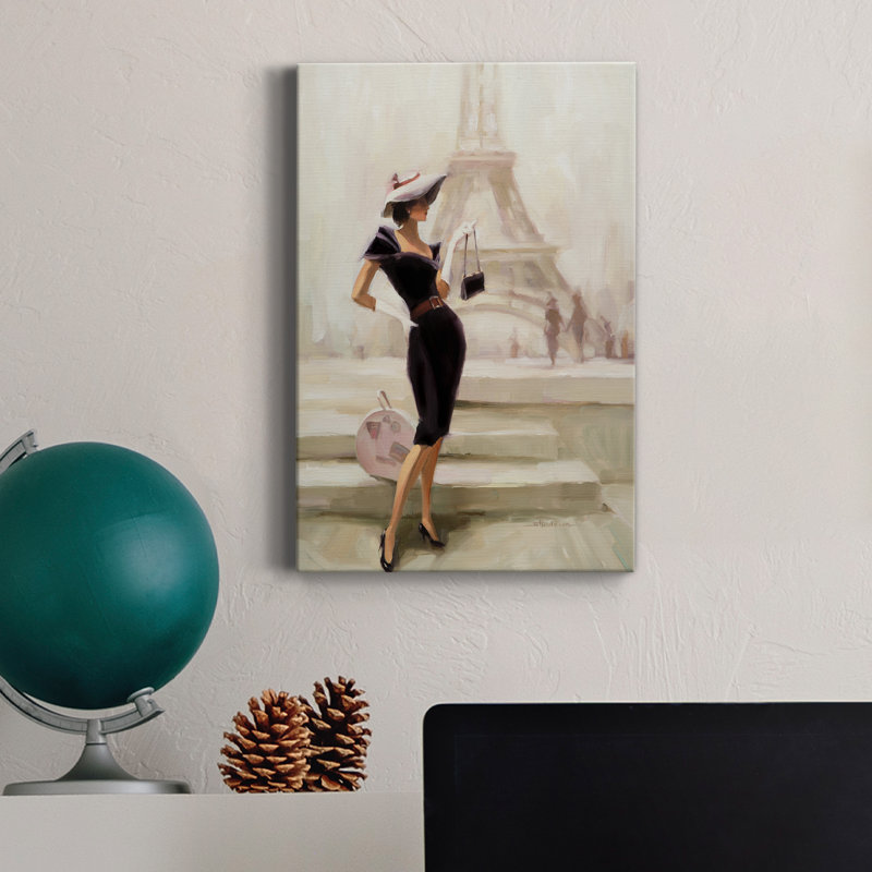 «Love, from Paris», peinture sur toile tendue, H 36 po x l 24 po x P 1 po
