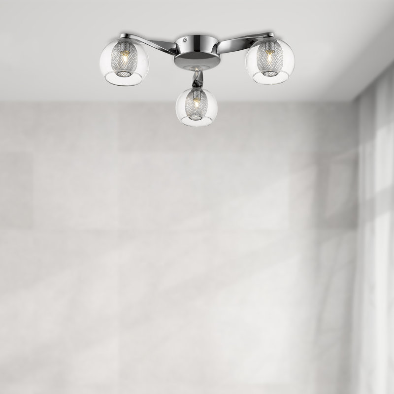 Justus Flush Mount, Chrome
