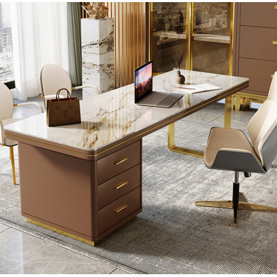 Bureau en pierre frittée Italian Light Luxury