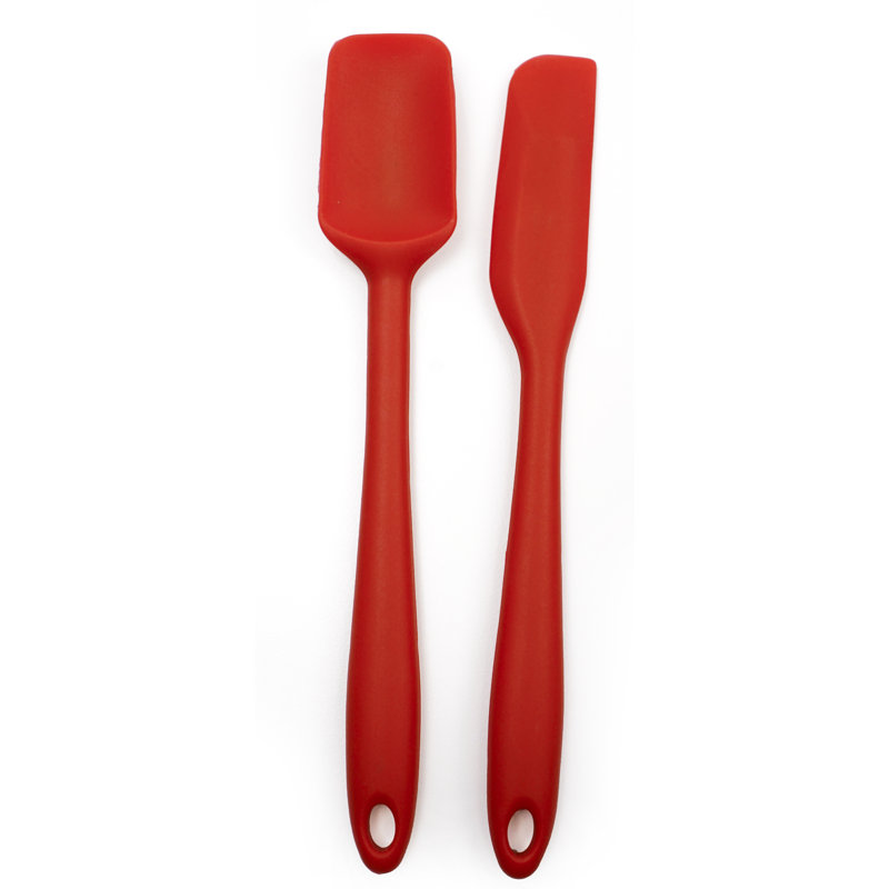 Ensemble de spatules en silicone 2 pièces, Rouge