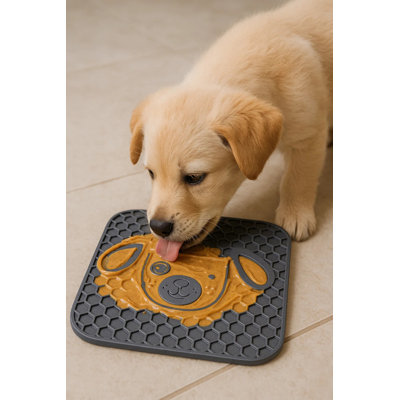 Sparky Dog Lick Mat, Grey, (Silicone), Set of 2
