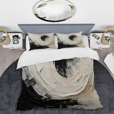 Ensemble de housse de couette en microfibre / polyester Minimalist Spiral