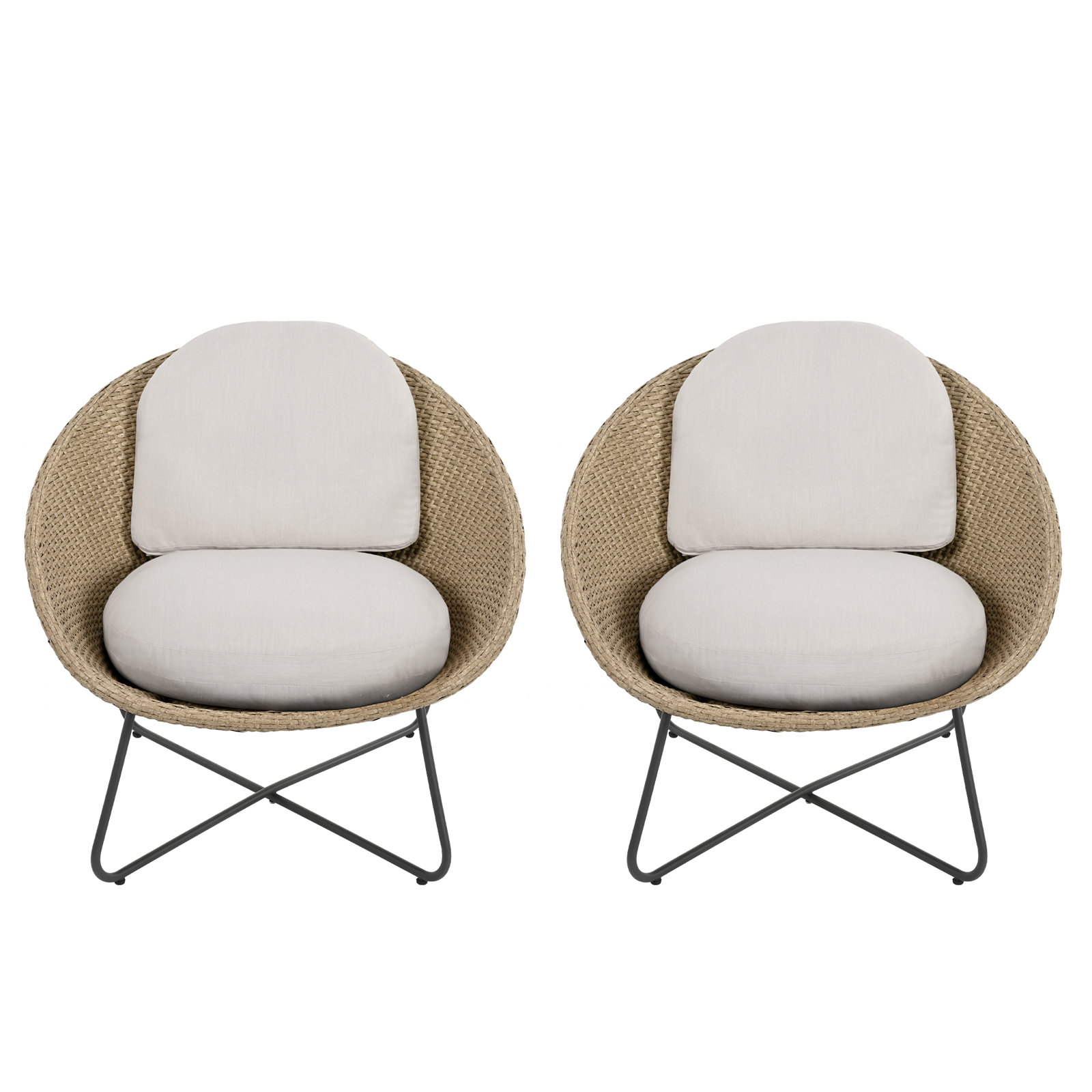 Patio Lounge Chair, Beige