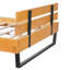 Structure de lit en bois de pin et en fer noir, lit plateforme moderne avec lattes robustes et tête de lit-1258943612