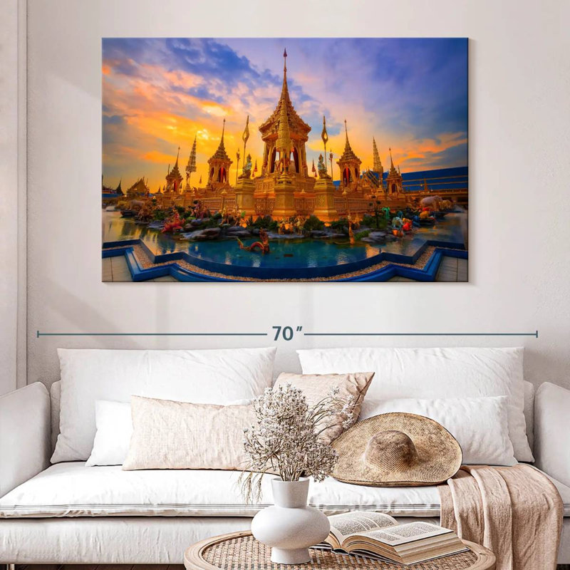 Lilie Golden Royal Crematorium Thailand, 34" H x 51" W