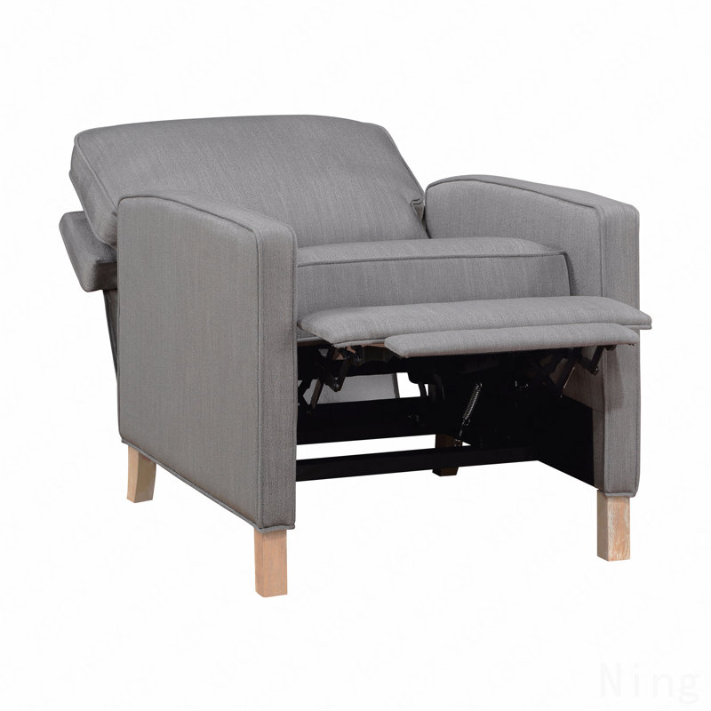 Fauteuil inclinable traditionnel gris en tissu gris