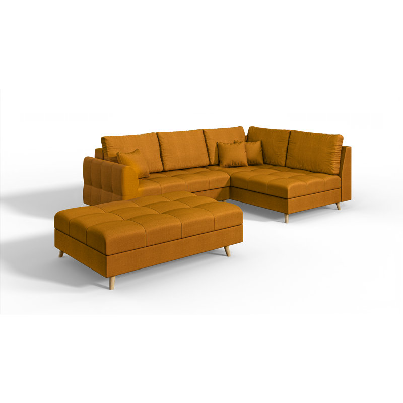Scandinavian Footstool, Yellow