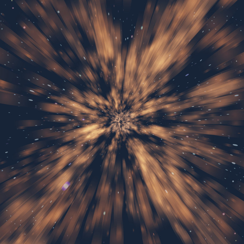 Hyperspace Light Tunnel by Magnilion, 12" H x 12" W