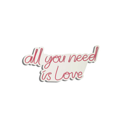 All You Need Is Love 12.6"" LED Neon Sign -  Trinx, 9C4DDA0B63154F69A653BF26BF46C2C4