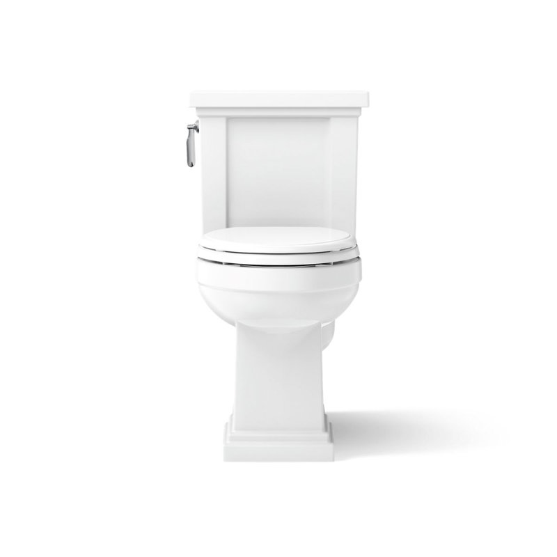 Tresham® 1.28 GPF Water Efficient Elongated Two-Piece Toilet (Seat Not Included), White, Left-Hand