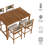 Akeya 5-Piece Outdoor Teak Wood Bar Set In Natural Sail-125185402-125185405