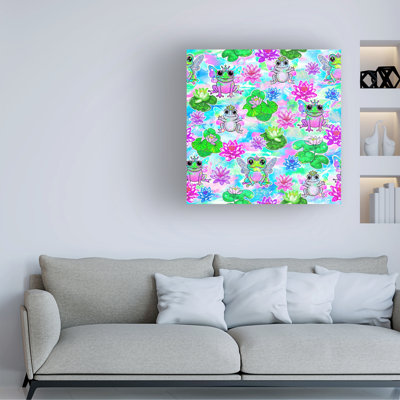 Jess Stempel Frogs Canvas Art