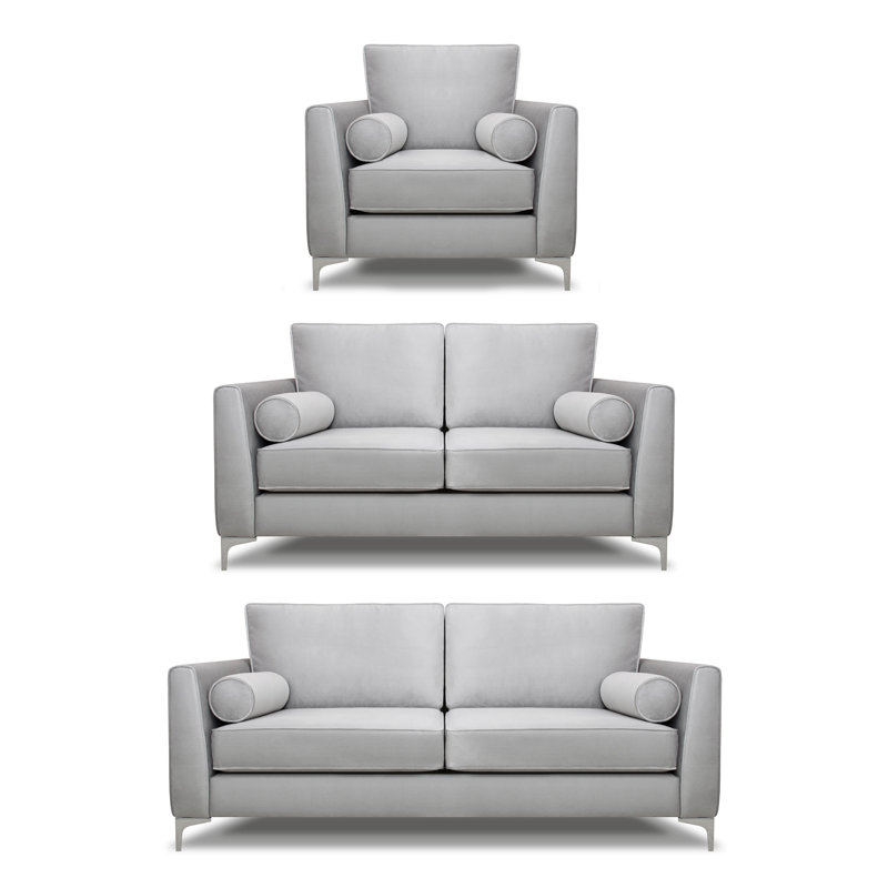 Kyle 3 - Piece Living Room Set, Silver