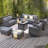 Cedrial Premium All-Weather Wicker 7 - Person Patio Conversation Set with Cushions-1112983899