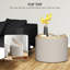 Table basse ronde avec repose-pieds avec plateau rabattable, table basse moderne, table basse