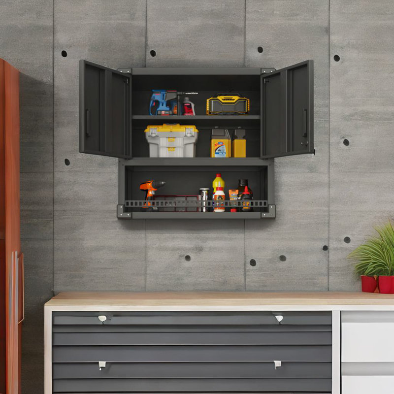Armoire de rangement murale pour outils, Noir