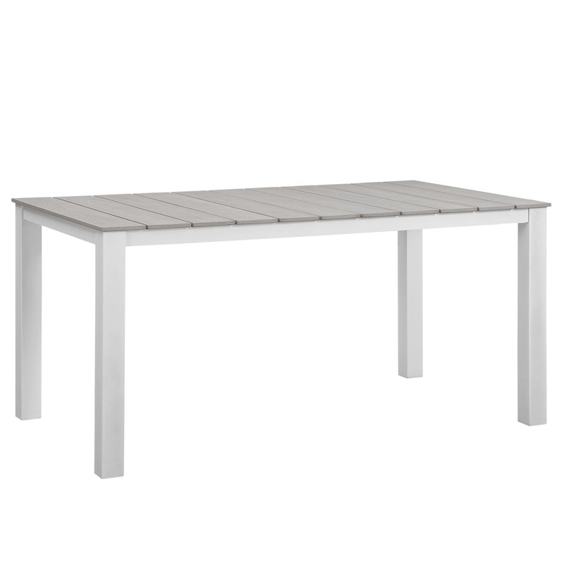 Table de salle à manger Maine, H 29,5 po x l 63 po x P 35,5 po, Blanc / gris clair