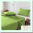Bean Green Bliss Microfiber Flat Sheet - Twin Size | Extra Soft 1800 Thread Count | Wrinkle Free & Breathable | Machine Washable | Luxurious Bedding