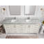 Meuble-lavabo double 84 po avec plateau en marbre Aberdeen