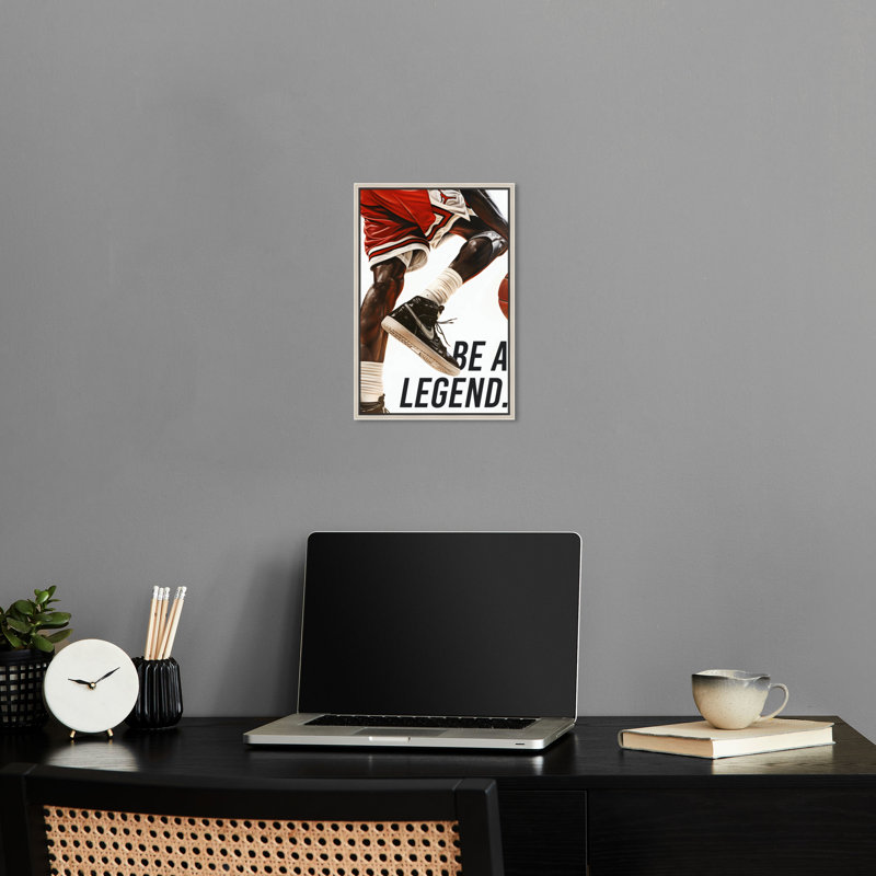 «Be A Legend Athlète Man» par Notoriart, H 16 po x l 11 po, Cadre noir