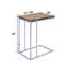 Table d'appoint pliante avec finition en chêne patiné - plateau d'extension de 12 po à 24 po et base géométrique