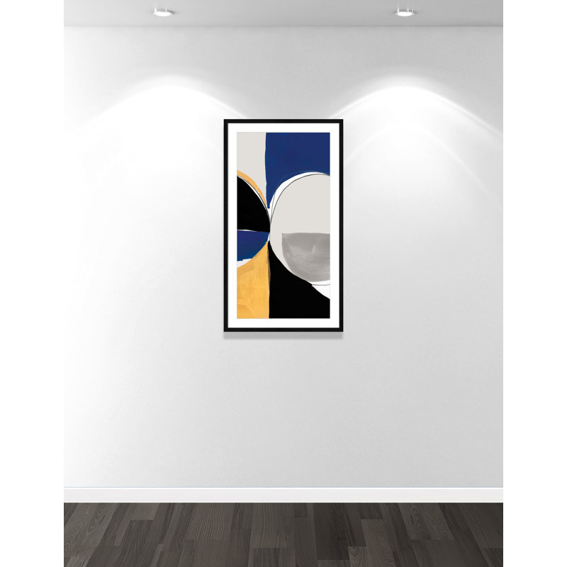 Azure Reflector I - peinture encadrée, Noir, H 41,5 po x l 23,5 po x P 0,75 po