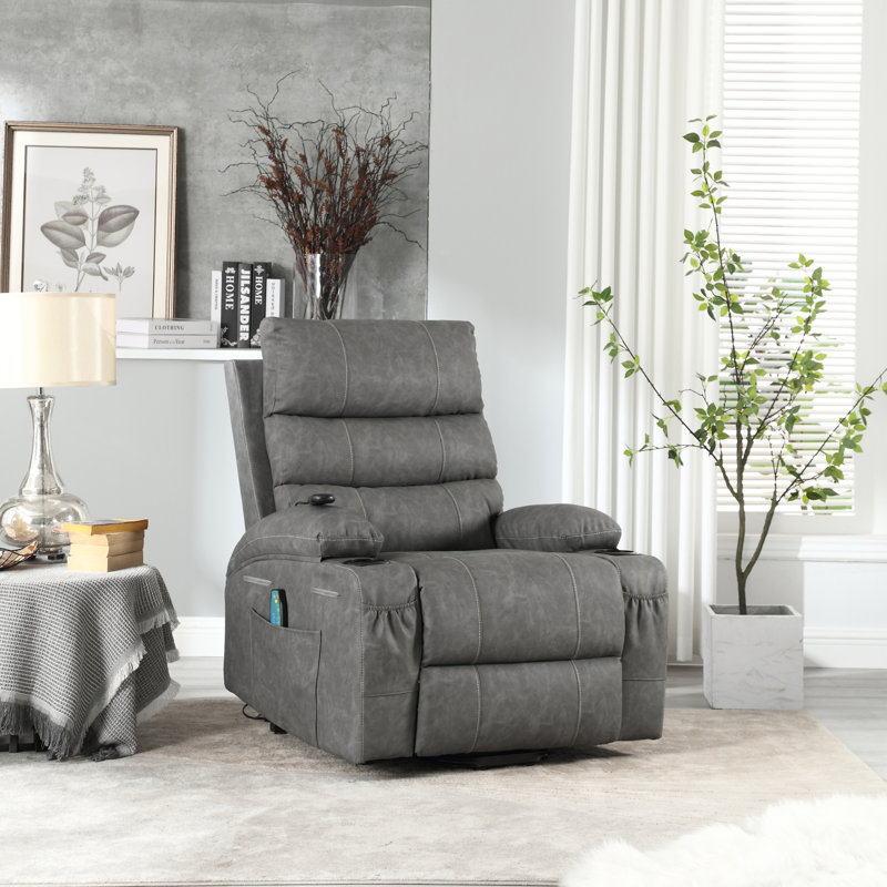 Fauteuil inclinable électrique en cuir